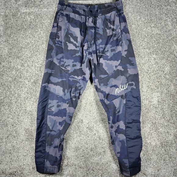 Nike Other - Nike NSW Jogger Pants Mens Small Blue Camo Ripstop Nylon Overlay Excellent